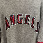 PINK - Victoria's Secret Pink Angels Baseball Sparkle Hooded Sweatshirt Grey Red & White Women's Size XS Photo 6