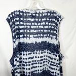 Catherines  Plus Size 34/36 Shrug 5X Navy Blue White Tie Dye Open Waterfall 1794 Photo 4