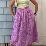 Tibi  Lace A-Line Midi Skirt Lilac Pink 4 Photo 1
