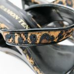 Vintage 90s Ramon Tenza Leopard Cut Out Wedge Mules Size 7.5 Photo 6