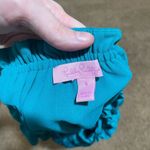 Lilly Pulitzer  Dee Dee Mini Dress Off the Shoulder Ruffle Teal Blue Malachite Photo 3