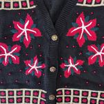 Leslie Fay Vintage 90s  The Christmas Sampler Sweater Vest Size Medium Embroidere Photo 2