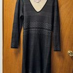 Gal Meets Glam  Heidi Long Sleeve Knit Sweater Pullover Midi Dress Lace Black XL Photo 11
