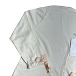Gal Meets Glam Ivory and Pink Ribbon Cardigan Womens L Photo 1