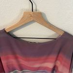 Joseph A. Pastel Multicolor Striped Flowy Chiffon Dolman Sleeve Top Size XL Photo 8