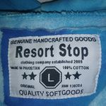 Resort Stop Venice Beach CA L Blue Tie Dyed Hoodie Sweatshirt Zip Front Jacket Size L Photo 6