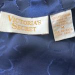 Victoria's Secret VICTORIA’S SECRET Vintage SemiSheer Blue Satin Lace Up Back & Bow Chemise Size M Photo 4