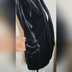 EXPRESS  Velvet Longline Blazer Black Soft Velvet Open Front Jacket Women XS/TP Photo 3