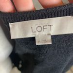 Loft  Womens Black Crop‎ Button V Neck Cardigan Sweater Size Medium Photo 3