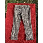 Ann Taylor  Loft Pants Size 4 Womens Floral‎ Black White Jeans Photo 1