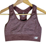 New Balance  Seamless Sports Bra Racerback Gym Workout Athletic Mauve M Photo 0