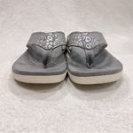 Spenco Orthotic Thong Sandals in Grey Shimmer Cheetah Print 9.5 Gray Photo 6