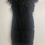 Lace High Neck Black Dress Size 6 Photo 0