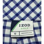 IZOD  Golf Bermuda Shorts‎ Women's 12 Blue & White Checked Mid Rise 10" Inseam Photo 1