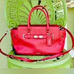 Coach  Leather Handbag Red Color MSRP $450 Photo 2