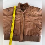 Vintage 80s Adventure Bound Distressed Brown Leather Bomber Jacket Size Medium Photo 8