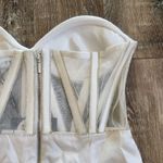 Retrofête Retrofete Ludlow Dress in White Size Small NWT Crystals Corset Strapless Bride Photo 9