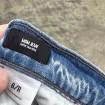 EXPRESS  super high rise distressed ripped mom jean Photo 4