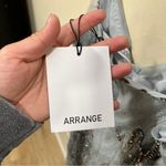 NWT ARRANGE Illusion Beaded Dress Bridal Silver Size 0 column maxi dress size 6 Photo 8