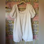 Victoria Dunn Lounge Cotton Gauzy Short Sleeve Button Down Dress mini White Size M Photo 1