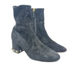 Valentino Garavani Rockstud Boots Booties Suede Black Size 36.5 US 6.5 Photo 0