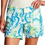 Lilly Pulitzer Callahan Shorts Women's 2 Crystal Coast Print Multicolor Chino Photo 0