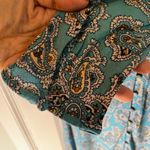 J.Crew  ReImagined Long Floral Bohemian Button Dress Size 6. Teal Multic… Photo 6