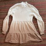 Wild Fable CREAM BROWN TIERED MOCK NECK OMBRE SWEATER DRESS Photo 5