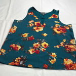 Market & Spruce  Floral Teal Blouse Photo 0