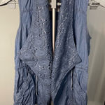 Altar'd State Altar’d State Denim crochet vest size small‎ Photo 0