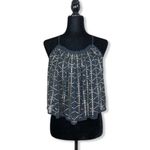 Free People  Atlantis Metallic Embellished Grey Swing Crop Tank Size XS Photo 4