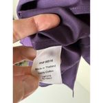 Coldwater Creek  Womens XL Button Up Shirt Purple No Iron 100% Cotton Long Sleeve Photo 6