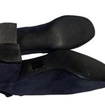 Everlane Italian Suede Leather Day Heel Pumps Women 8 Navy Classic Retro Elegant Photo 5