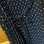 Banana Republic Polka Dot Pleated Maxi Dress in Navy Blue & Beige Size 8 Petite Photo 12