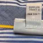 st. john's bay  Women's Button Up Spring Shirt Blue Striped Lemons M Cotton Photo 8