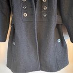 Sandro  Black Double-Breasted‎ Pea Coat Photo 2