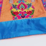 Karma Living Embroidered Bohemian Floral Plush Sholder Bag Orange Photo 5