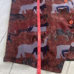 Worlds Apart vintage long silk vest with bear print. Blue Size L Photo 4