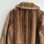 Vintage Mincara Russel Taylor Faux Fur Jacket Womens Large Tan Mob Wife Glam Brown Photo 7
