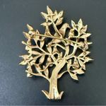 Trifari Vintage A Phillippe Tree Of Life Partridge Bird in Pear Tree Enamel Pin Photo 5