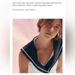 ZARA NWT Sailor Collar Dress, Navy and White Size Small Photo 5