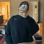 Nike  Cropped Sweatshirt Crewneck Black Photo 0