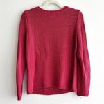 H&M Cable Knit Long Sleeve Sweater, Classic Woven Sweater, Pink/Red, Size Small Photo 10