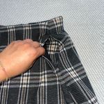 Originality Grey Plaid A Line Pull On Preppy Mini Skirt Sz Xs Pockets Gray Photo 3