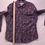 Foxcroft  NYC Geometric Button Up Blouse 10 Photo 10