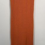 Freshman 1996 Orange Brown MIDI Sweater Dress Size Large Spaghetti Strap Knit Photo 0