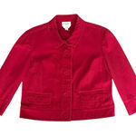 Talbots Bright Red Jacket Stretch Size 16 Holiday Christmas Photo 0
