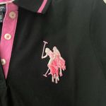 U.S. Polo Assn. Women’s Black and Pink Polo Shirt  Photo 3