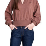 Kimes Ranch Ladies Dewey V Neck Brown Pullover Sweatshirt Size XXL Photo 0