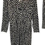 Valentino Silk Knotted Front Polka Dot Dress Black Size 8 Photo 0